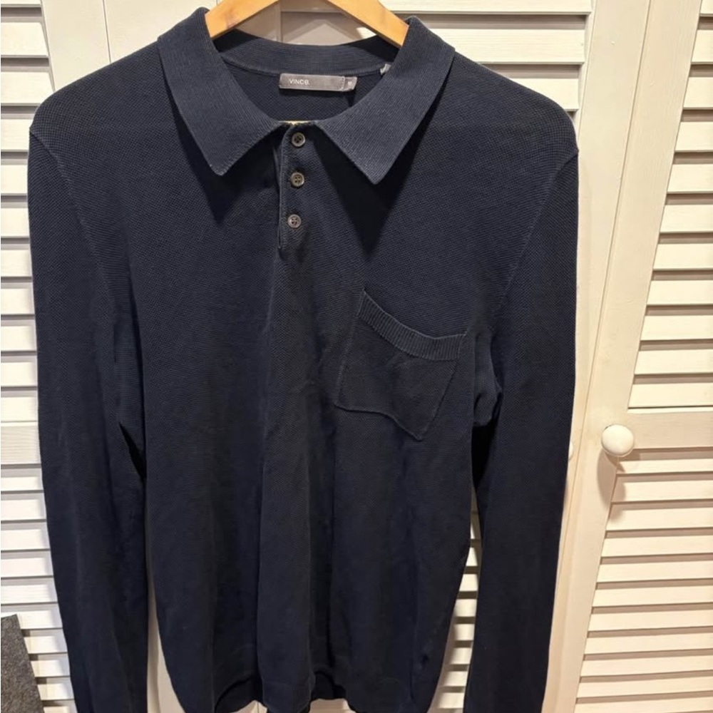 Vince Dark Blue Men's Polo Shirt